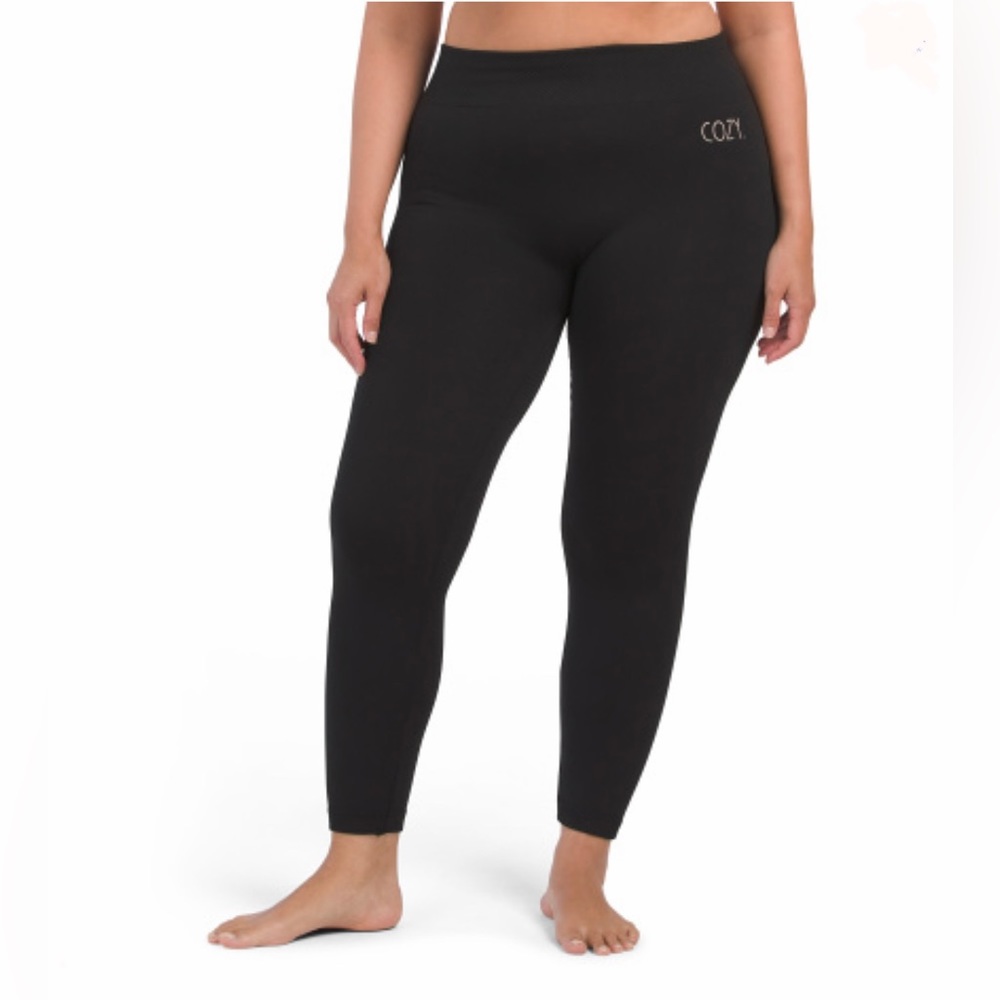 ⚜️🖤⚜️Rae Dunn COZY Fleece leggings - Picture 2 of 10